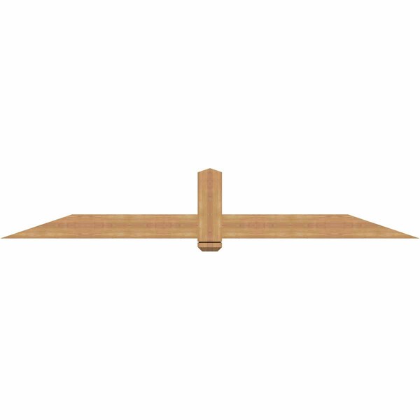 Ekena Millwork Eugene Smooth Timber Gable Bracket, Western Red Cedar, 96"W x 16"H x 3 1/2"D x 5 1/2"F, 4/12 Pitch GBW096X16X0406EUG00SWR - main